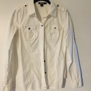 DKNY women’s button up white size S